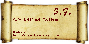 Sükösd Folkus névjegykártya